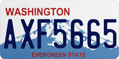 WA license plate AXF5665