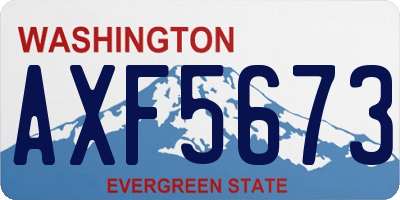 WA license plate AXF5673