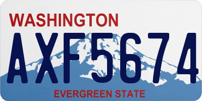 WA license plate AXF5674