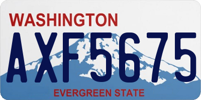 WA license plate AXF5675