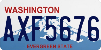 WA license plate AXF5676