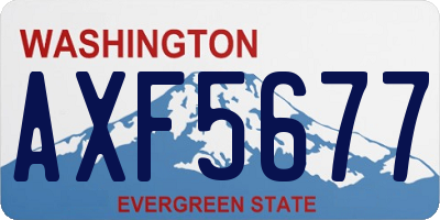 WA license plate AXF5677