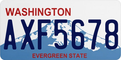 WA license plate AXF5678
