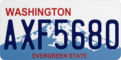 WA license plate AXF5680