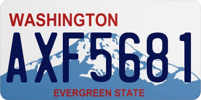 WA license plate AXF5681