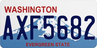 WA license plate AXF5682