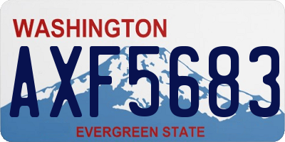 WA license plate AXF5683