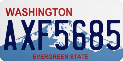 WA license plate AXF5685