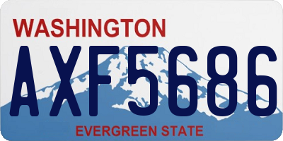 WA license plate AXF5686