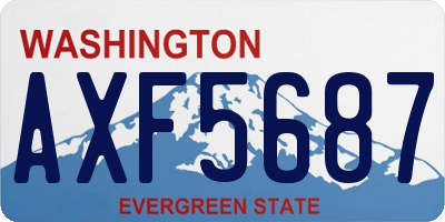 WA license plate AXF5687