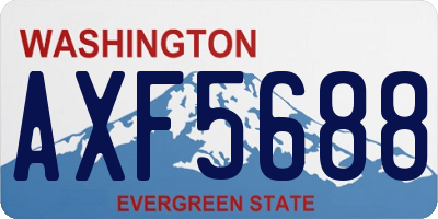 WA license plate AXF5688