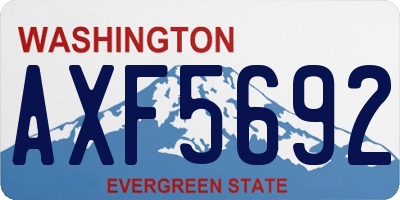 WA license plate AXF5692