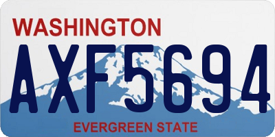 WA license plate AXF5694
