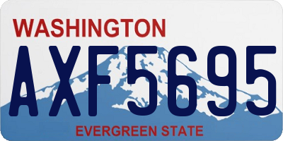 WA license plate AXF5695