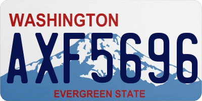 WA license plate AXF5696