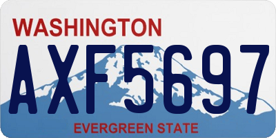 WA license plate AXF5697