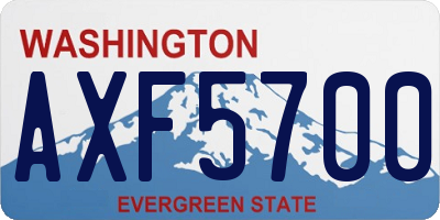 WA license plate AXF5700