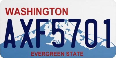 WA license plate AXF5701