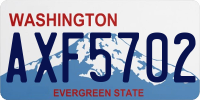 WA license plate AXF5702