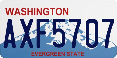 WA license plate AXF5707