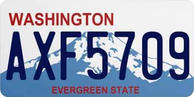 WA license plate AXF5709