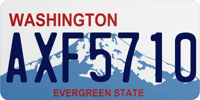 WA license plate AXF5710