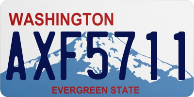 WA license plate AXF5711