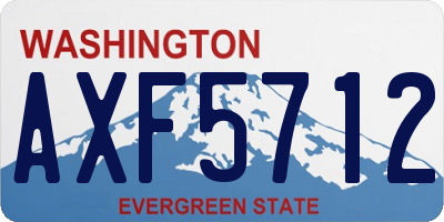 WA license plate AXF5712