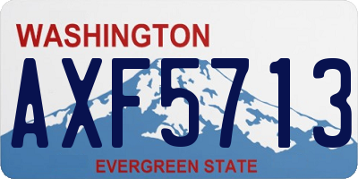 WA license plate AXF5713