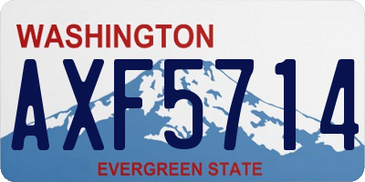 WA license plate AXF5714
