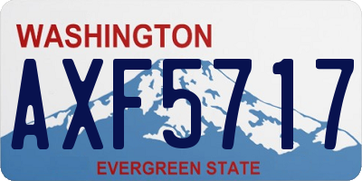 WA license plate AXF5717