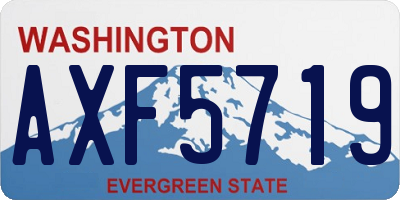 WA license plate AXF5719