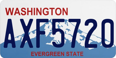 WA license plate AXF5720