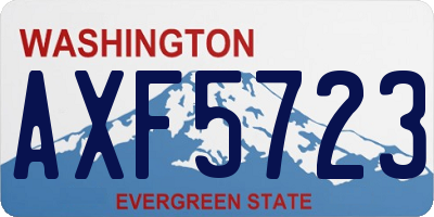 WA license plate AXF5723