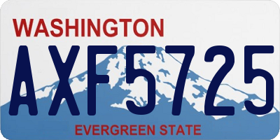 WA license plate AXF5725