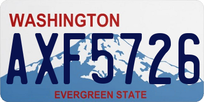 WA license plate AXF5726