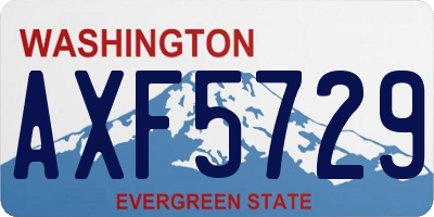 WA license plate AXF5729