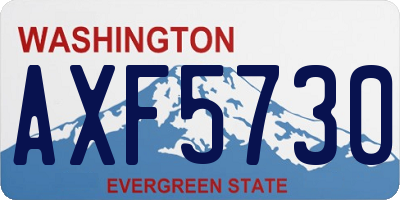 WA license plate AXF5730