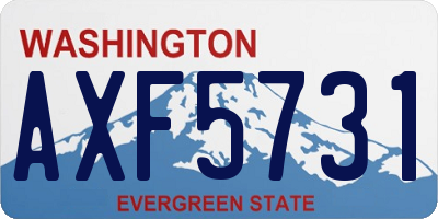 WA license plate AXF5731