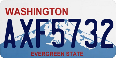 WA license plate AXF5732