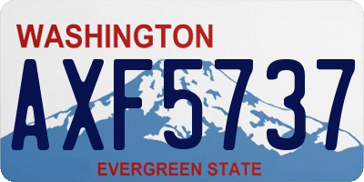 WA license plate AXF5737