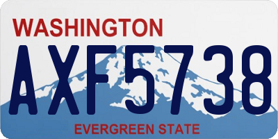 WA license plate AXF5738