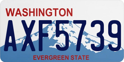 WA license plate AXF5739