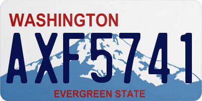 WA license plate AXF5741