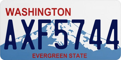 WA license plate AXF5744