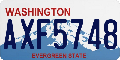 WA license plate AXF5748