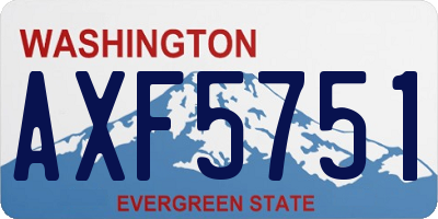 WA license plate AXF5751