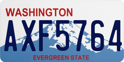 WA license plate AXF5764