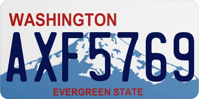 WA license plate AXF5769