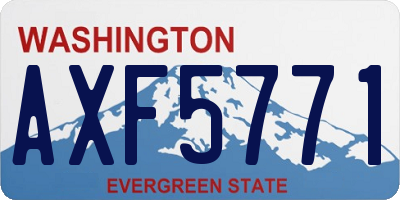 WA license plate AXF5771